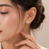 Bow n rose petal studs